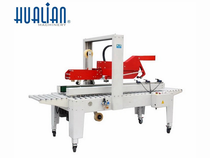 Hualian Automatic Carton Sealer Packing Line With Case Erector