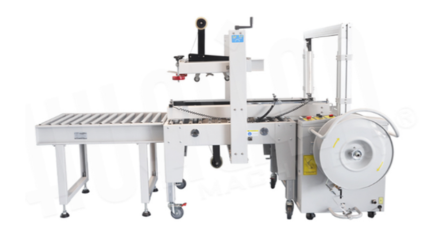 Automatic Carton Sealing Strapping Packaging Line