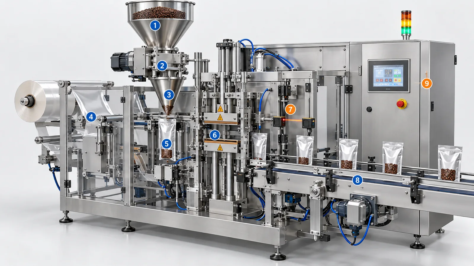 Coffee packaging machine preventive maintenance inspection points