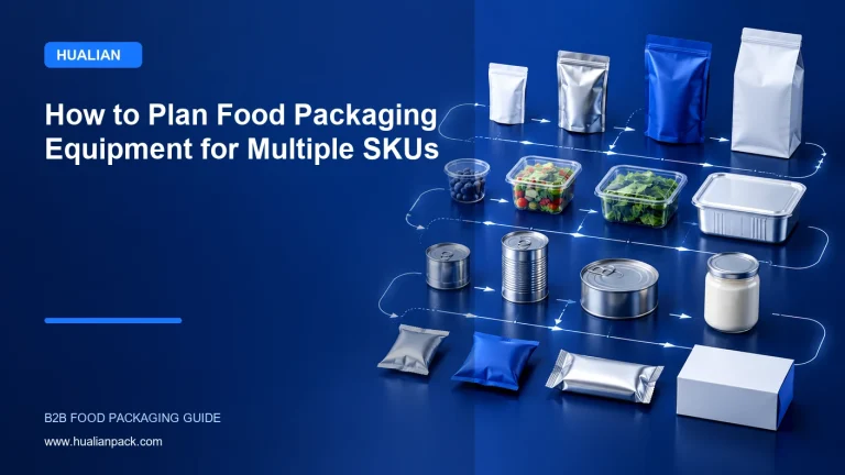 Planning food packaging equipment for multiple SKUs