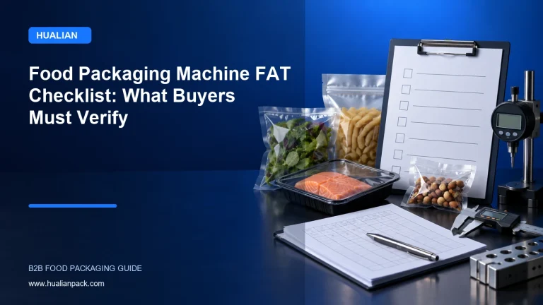 Food packaging machine factory acceptance test checklist